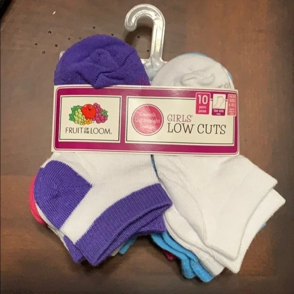 Girl's Low Cut Socks,10 Pack,Size small